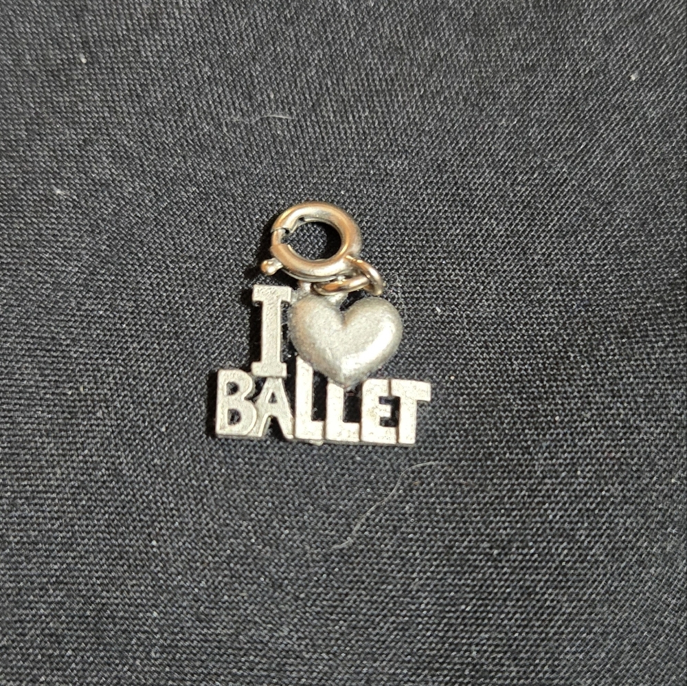 "I Love Ballet" Pewter Charm